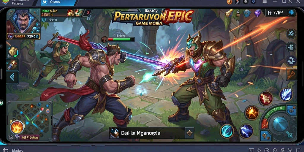 Gameplay seru di arena pertarungan MOBA