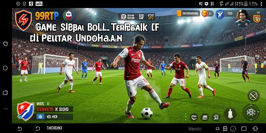 Tampilan gameplay seru dalam 99RTP dengan aksi sepak bola yang mendebarkan.