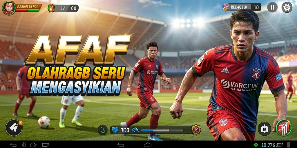 Gameplay AFAF yang menampilkan pertandingan olahraga seru.