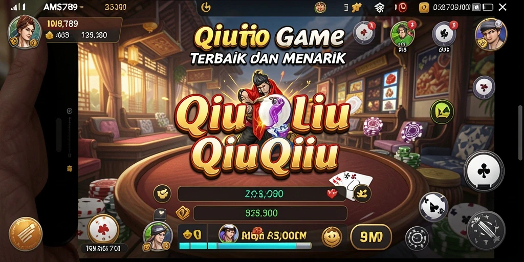 Tangkapan layar utama AMS789 menampilkan gameplay QiuQiu yang menarik.