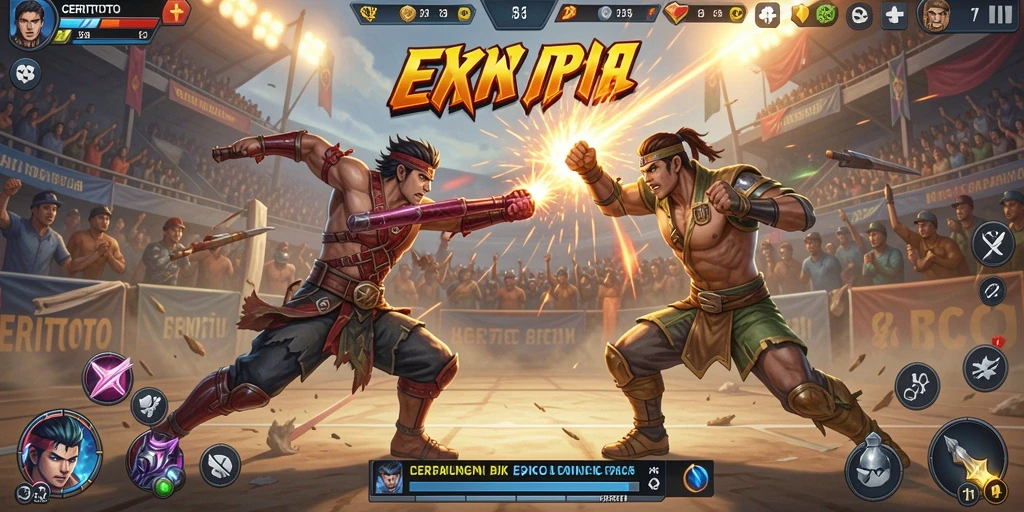 Screenshot gameplay CERITOTO menampilkan aksi pertarungan yang seru dan mendebarkan.
