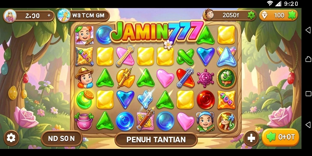 Tampilan gameplay JAMIN777 yang mengasyikkan dalam genre Match-3.