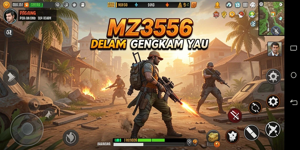 Screenshot aksi menegangkan dari gameplay MZ356 yang intens.