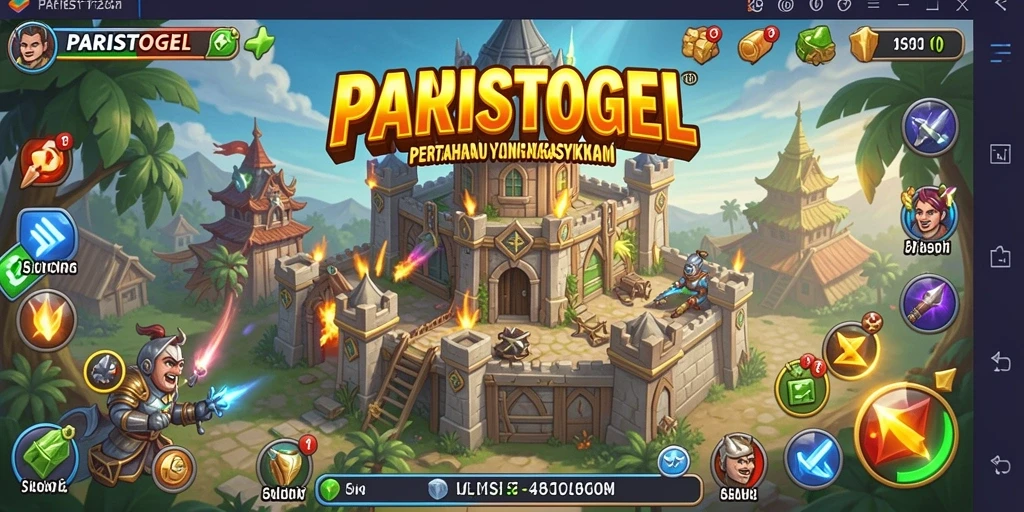 Tampilan gameplay menara yang menarik dan penuh aksi.
