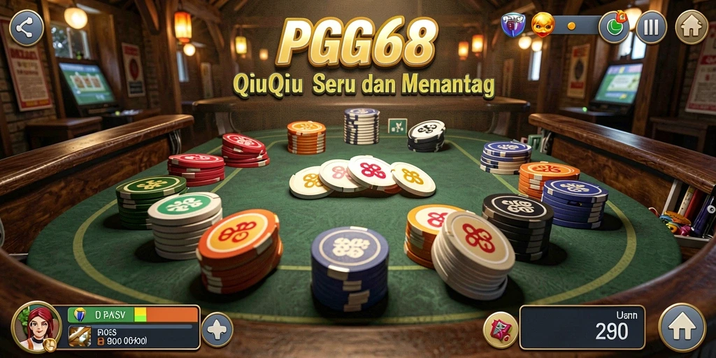Tampilan gameplay PGG68 yang menampilkan kartu QiuQiu.