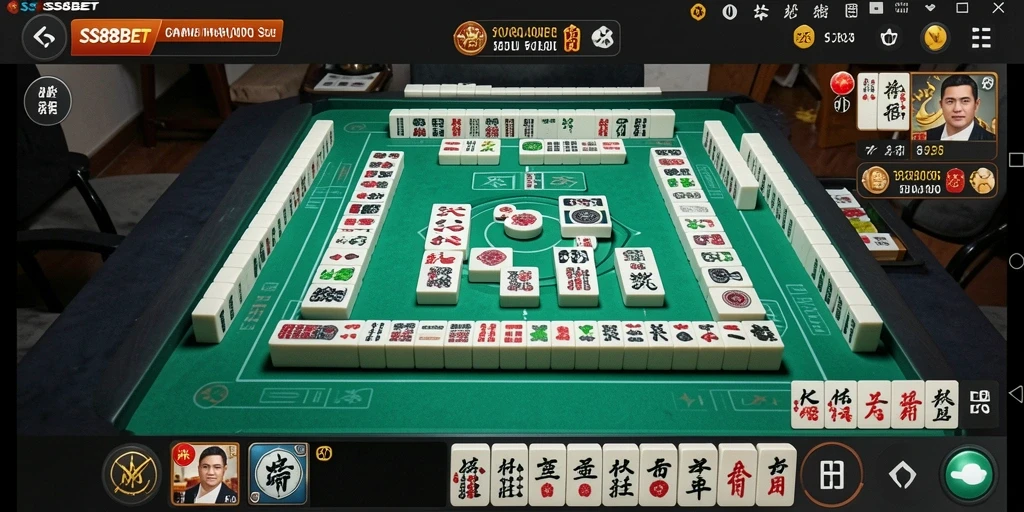 Tampilan gameplay SS88BET yang menarik dengan efek visual Mahjong.