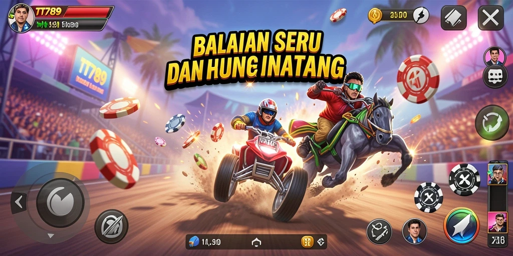 Gameplay seru dari TT789 menghadirkan balapan yang mendebarkan.
